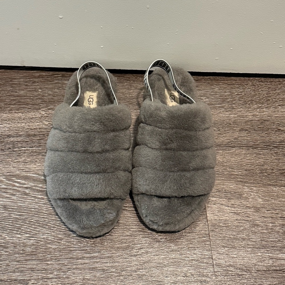 UGG Women's Charcoal Plush Slippers